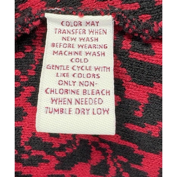 JM Collections Womens 2X Cardigan Sweater Blazer Red Black V Neck Old Money - Picture 8 of 10